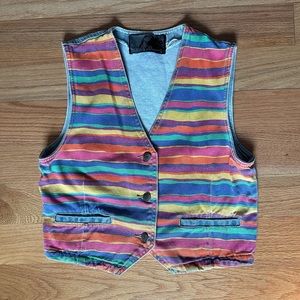 Vintage Cropped Jean Vest